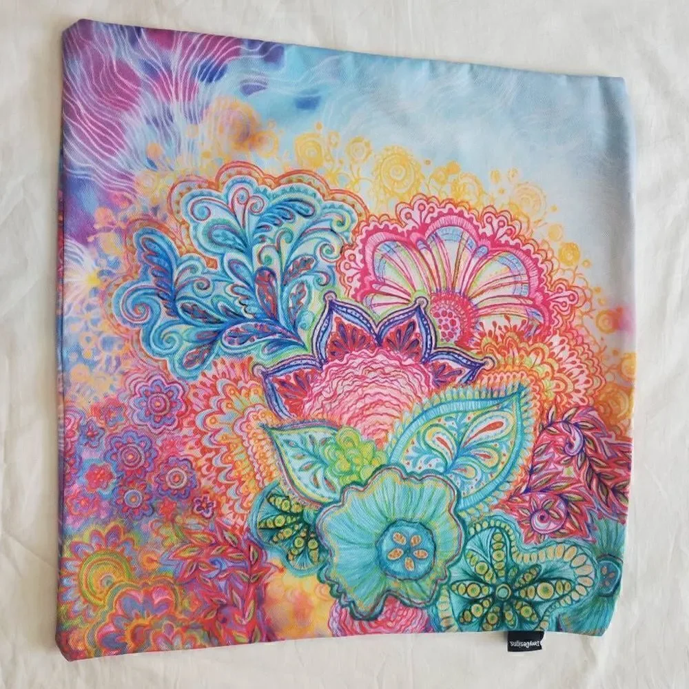 Deny Designs Stephanie Corfee Flourish Allover Two Patio Pillowcases EUC